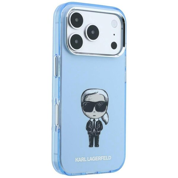 Karl Lagerfeld IML Ikonik Sketch Print Case with MagSafe for iPhone 17/18 Pro Max 6.9" Light Blue - KLHMP18X6HKIKDB