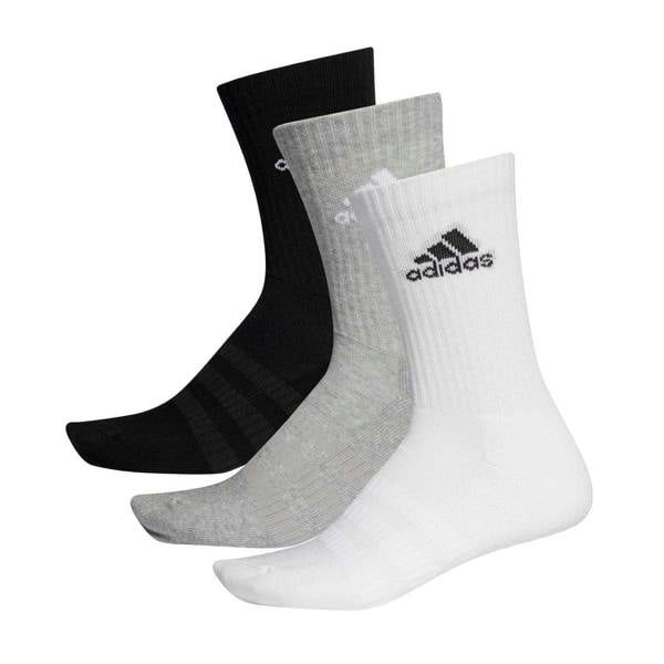 Adidas Womens/Ladies Logo Crew Socks (Pack of 3) - Heather Grey - 