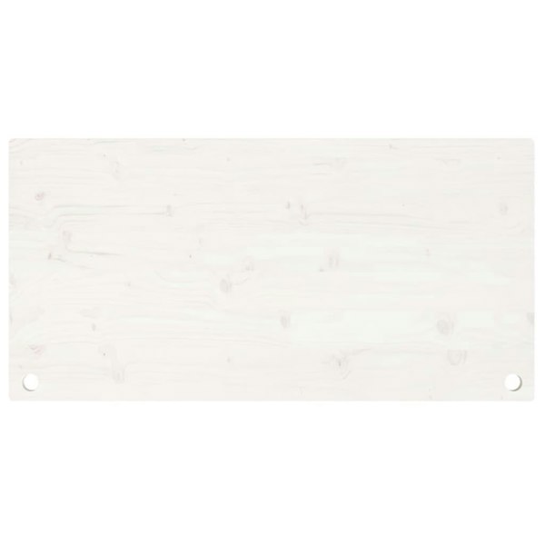 Berkfield Desk Top White 100x50x2.5 cm Solid Wood Pine