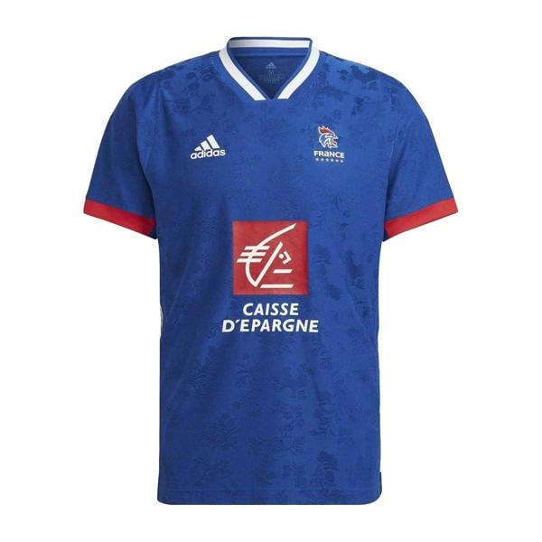 Adidas Mens France Handball Shirt - Navy Blue/Royal Blue/White - 
