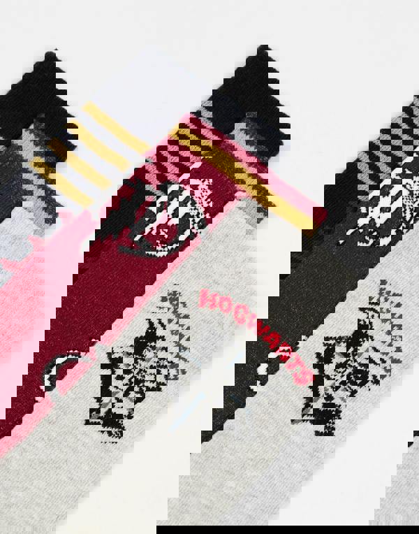 Harry Potter Womens Multicoloured Hogwarts Calf Socks Set of 5