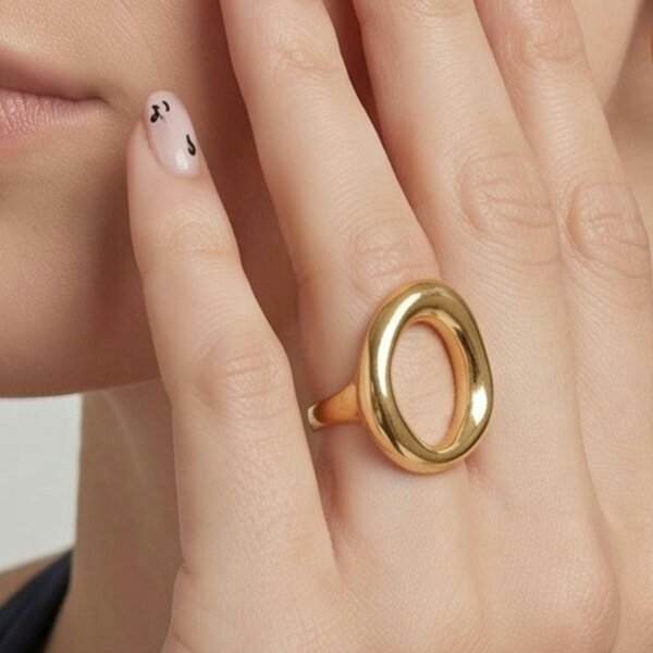 Uchi & Soto Enso Gold Open Circle Ring
