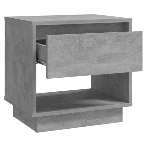 Berkfield Bedside Cabinet Concrete Grey 45x34x44 cm Engineered Wood