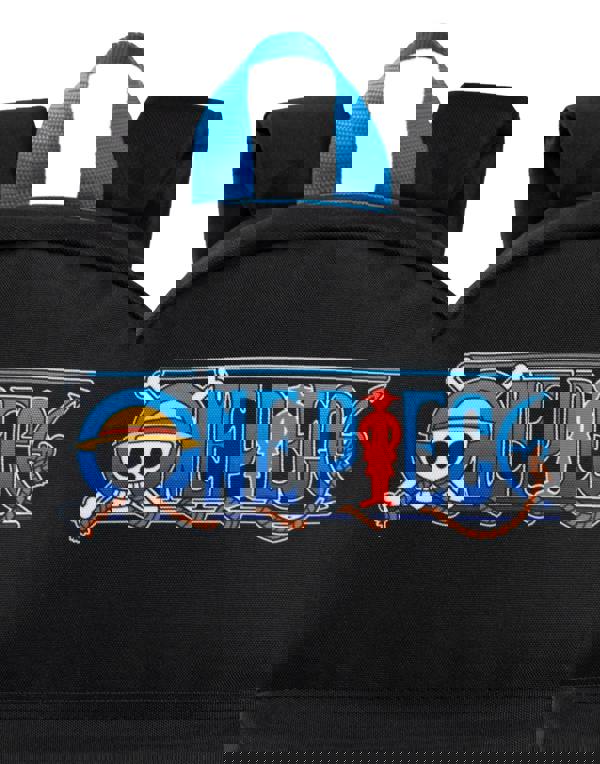 One Piece Unisex Kids Black Front Printed Backpack (One Size)