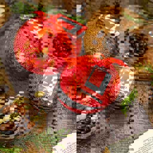 Handmade Bonbonnière Filled with Palm Oil Free Dark Chocolate Coated Coffee Beans, 130g