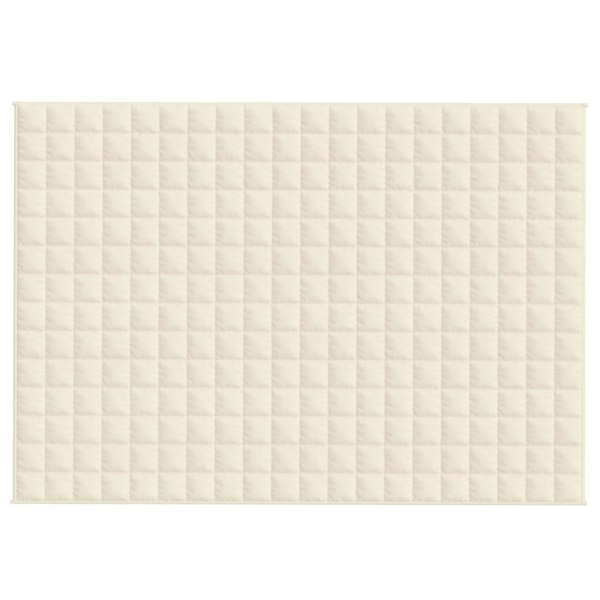 Berkfield Weighted Blanket Light Cream 140x200 cm Single 6 kg Fabric