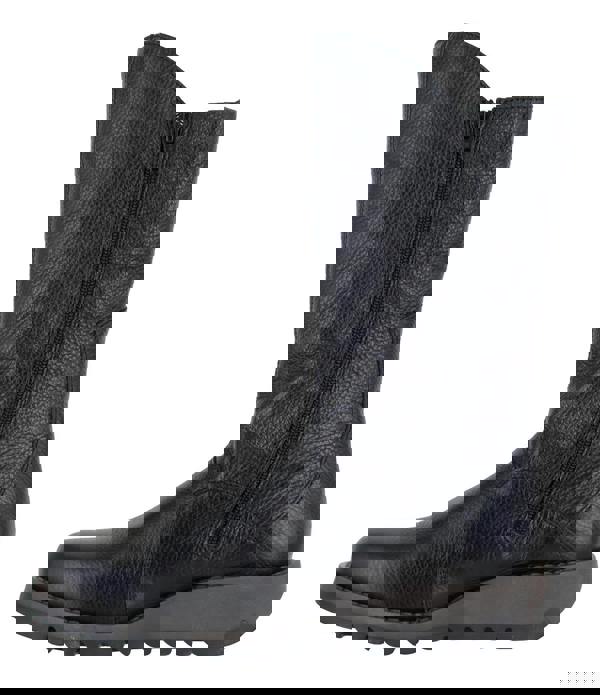 Fly London Mes 2 Womens Wedge Heel Leather Buckle Mid-Calf Boots