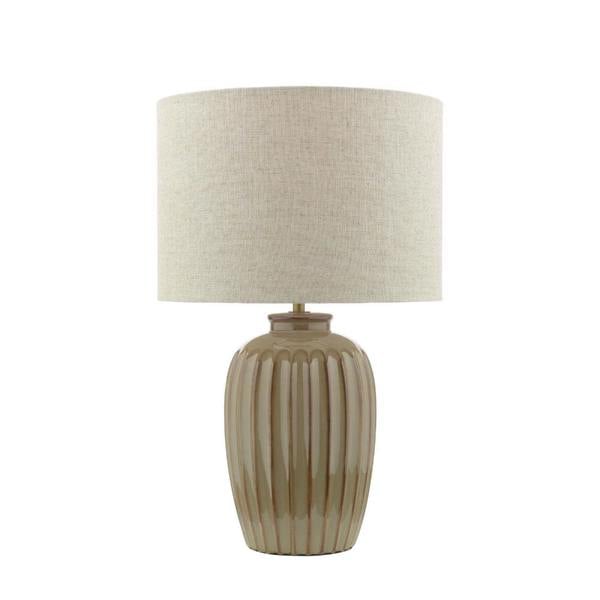 Pagazzi Lighting Zinnia Brown Ribbed Table Lamp
