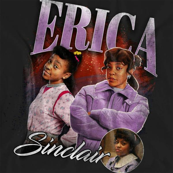 Stranger Things Womens/Ladies Erica Homage T-Shirt - Black - 
