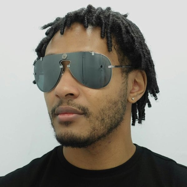 Versace Sunglasses VE2243 10016G Gunmetal Grey Mirror Black