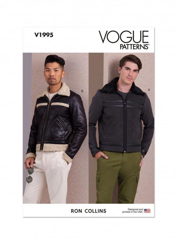 Vogue Sewing Pattern 1995, Jackets for Men, AA (34-36-38-40-42) - Advanced