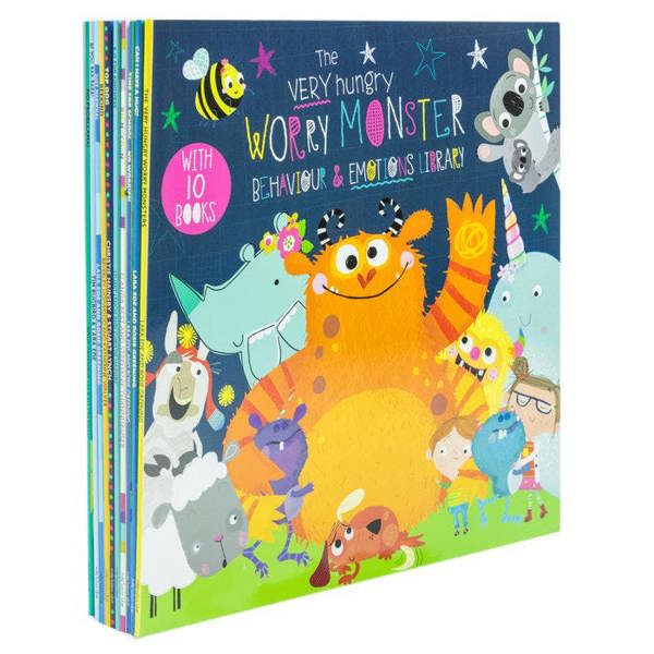 Very Hungry Worry Monster Behaviour & Emotions 10 Books Collection Set – Emotional Learning Collection for Kids