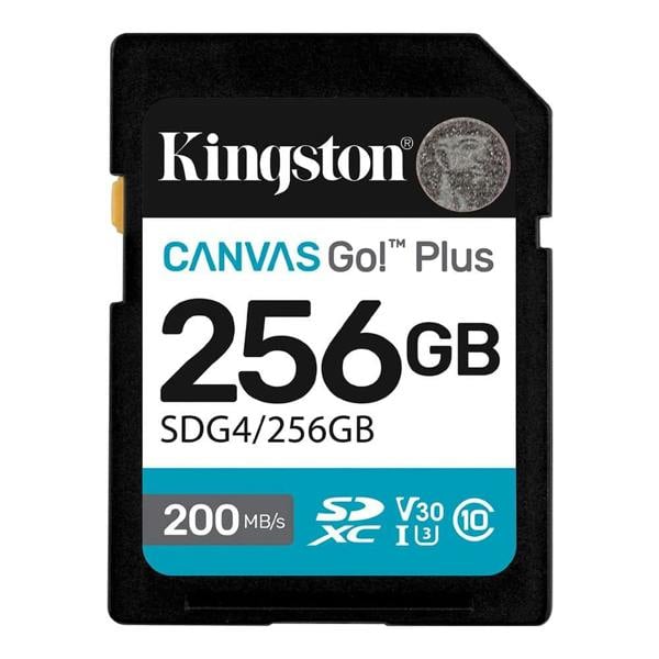 Kingston Canvas Go! Plus SDXC Card 200R C10 UHS-I U3 V30 256GB