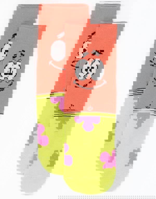 SpongeBob SquarePants Unisex Kids Multicoloured Multi-Character Graphics Calf Socks Set of 5