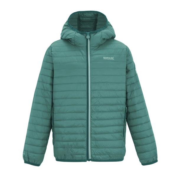 Regatta Kids Hillpack Hooded Jacket - Ivy Moss - Ivy Moss - 100% Polyamide