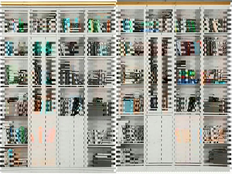 Dorel Home Anita Wall Unit 5 in white honey