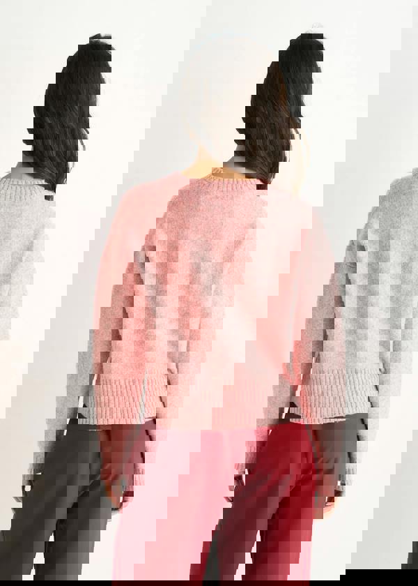 Gini London Pink Flex Long Sleeve Cardigan