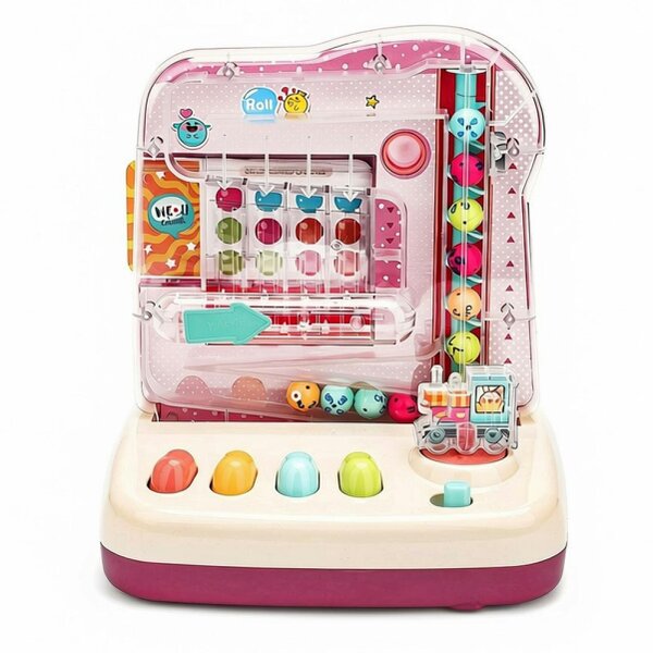 deAO Toys Rolling Track Ball Puzzle Game – Interactive Educational Toy with Multiple Play Modes - pink