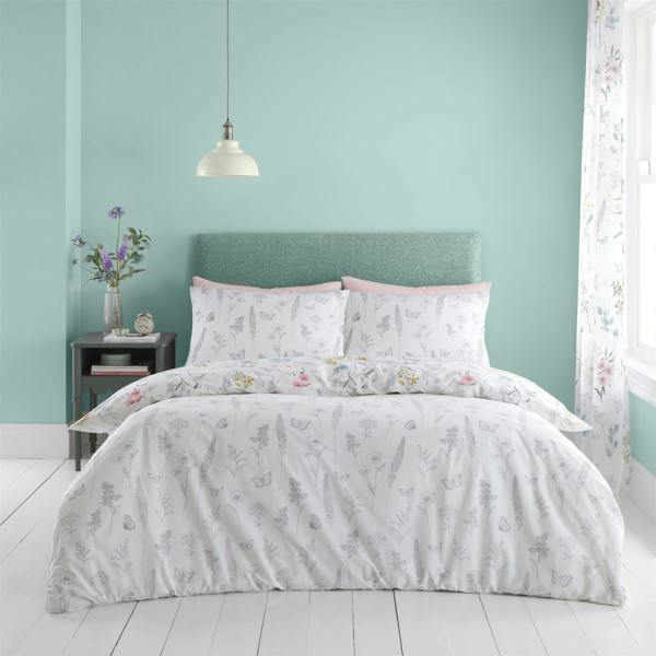 Emilia Floral White Duvet Cover Set