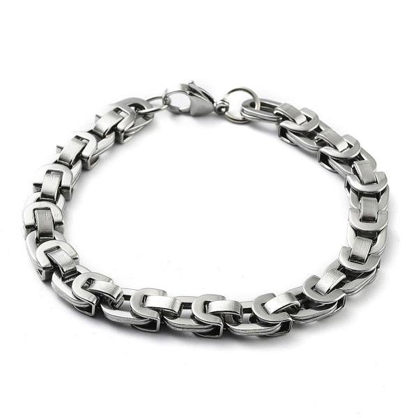 Aye Do Gifts Men's Folded Link Silver Bracelet