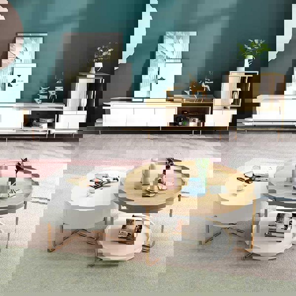 Harper TV Stand, Oak-Weilai Concept-Weilai Concept