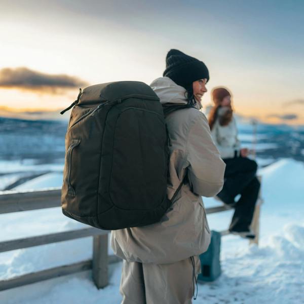 Thule 60L RoundTrip Ski Boot Rucksack Mid Khaki Travel Bag for Snow Gear