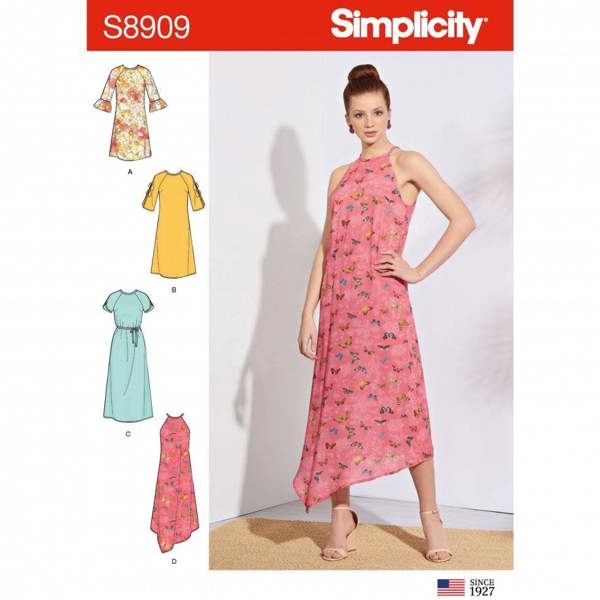Simplicity Sewing Pattern 8909, Dresses for Women, H5 (6-8-10-12-14) - Intermediate