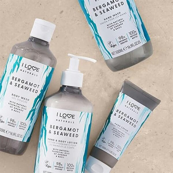 I LOVE Naturals Bergamot & Seaweed Hand Wash, 500ml