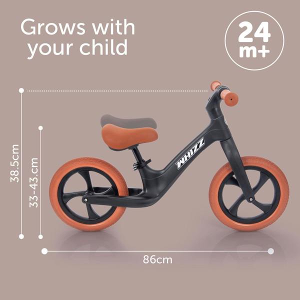 tickit Whizz Balance Bike - Black