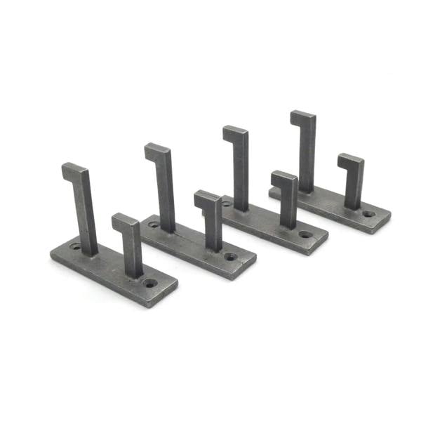 Pack of 4 Art Deco Cast Iron Coat Hooks - 80mm x 60mm