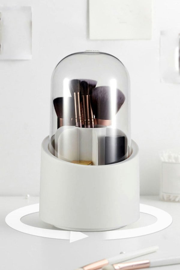 Living and Home Makeup Brush Holder Organizer with Lid