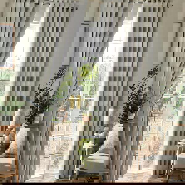 Luxury Living Chenille Blackout Ring Top Eyelet Curtains