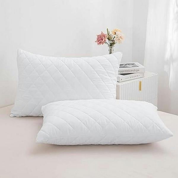 HomeSpace Direct Egyptian Cotton T-200 Quilted 16" Mattress & Pillow Protector