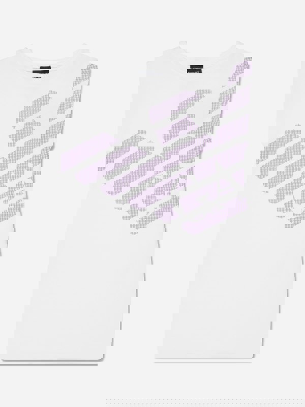 Emporio Armani Girls Sleeveless Logo Dress In White