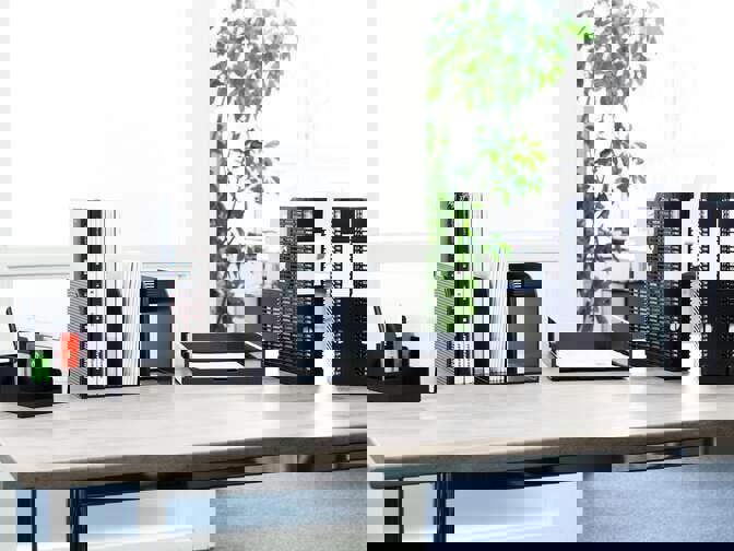 Durable OPTIMO Recycled Plastic Stackable Letter Tray File | A3 & A4 Grey