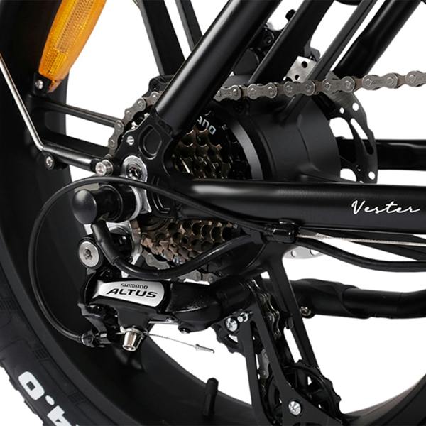 Hygge Bikes Vester 2026 - Folding Fat Tyre E-Bike 48V 14Ah - Onyx Black