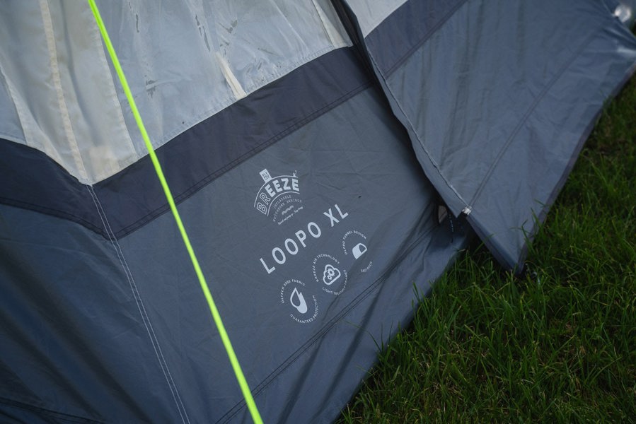 The Loopo Breeze® XL v2 Motorhome Awnings name plate