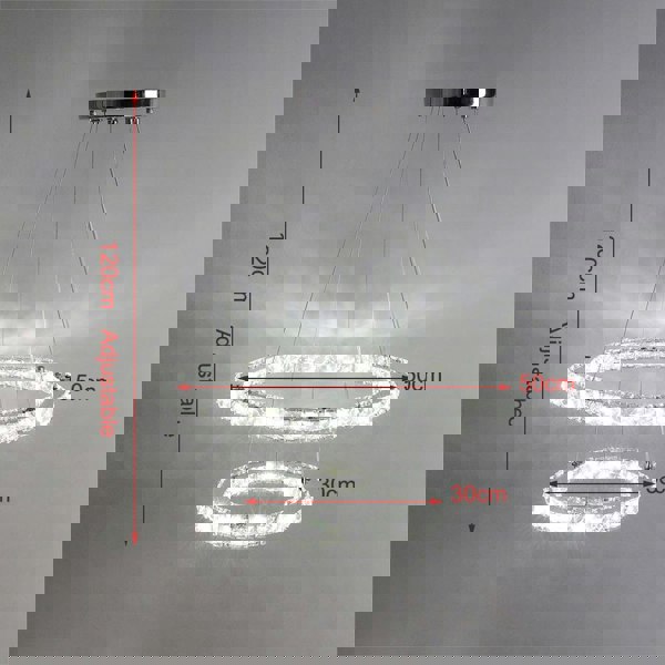 Premium 48W Cool White LED Ring Light with Dual Circles Living and Home