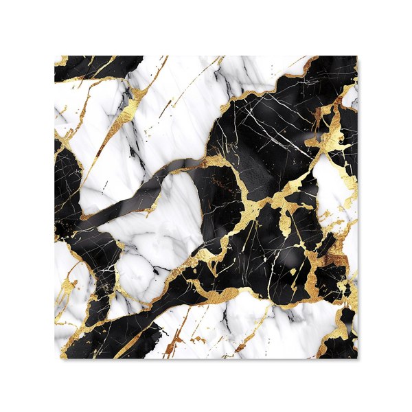 Warren Reed - Designer Gold And Black Marble Effect Kitchen Splashback