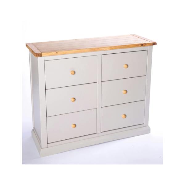 Cabinet Bits Loreo 6 Drawer Chest of Drawers Wood Knob