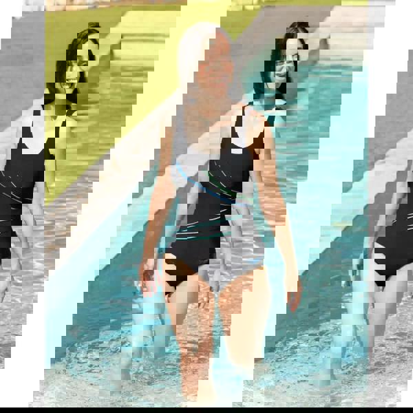 Zoggs Mystic Adjustable Macmaster Scoopback Swimsuit - Black/Multi