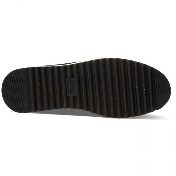 TOMS MARLO Womens Suede Sawtooth Sole Boots Black