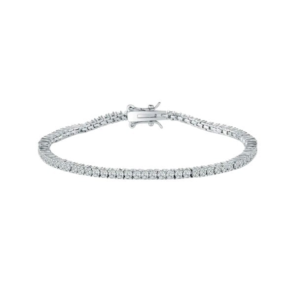 Spero London 2mm Fine Tennis Bracelet - Sterling Silver