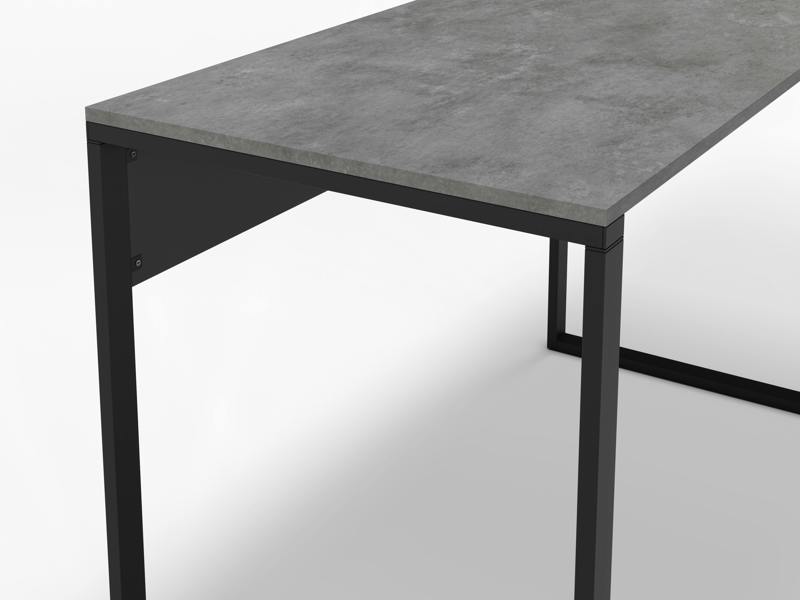 Decortie Inna Modern Work Table Lotus with Sturdy Metal Legs Particle Board Industrial Desk Width 110cm