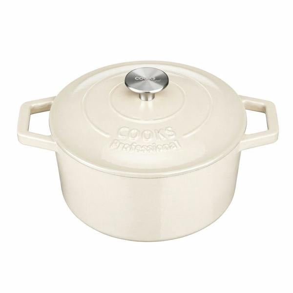 Cooks Professional 20cm Cast Iron Casserole | Ivory