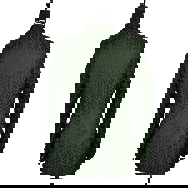 David WeJ Alfredo Retro Pattern Velvet Peak Lapel Tuxedo - Green