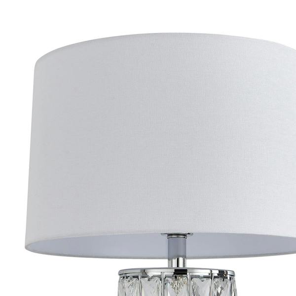 Pagazzi Lighting Indus Jewelled Cylinder Off White Table Lamp