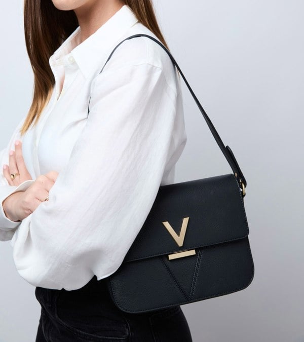 Votch Margot Vegan Bio-Based Bamboo Leather Crossbody - Black