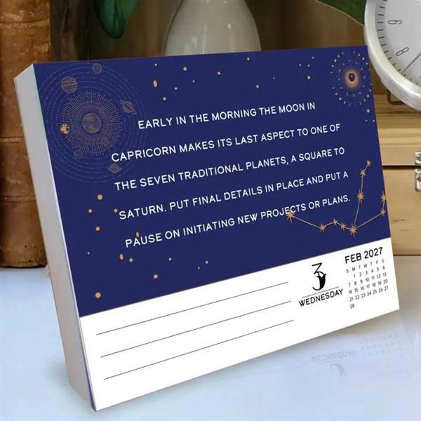 Astrology Desk Calendar 2027, Desk Calendars, Day To View, Lifestyle, Gift