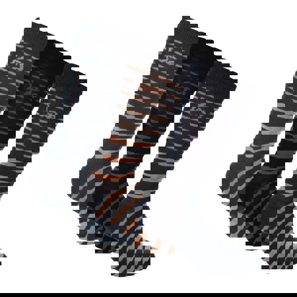 Lee Unisex Adult Logo Socks (Pack of 3) - Blue/Orange/Grey